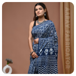 Bagru Dabu Print Saree