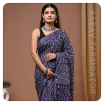 Bagru Dabu Print Saree