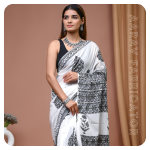 Bagru Hand Block Printed Saree