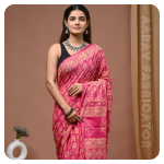 Bagru Hand Block Printed Saree