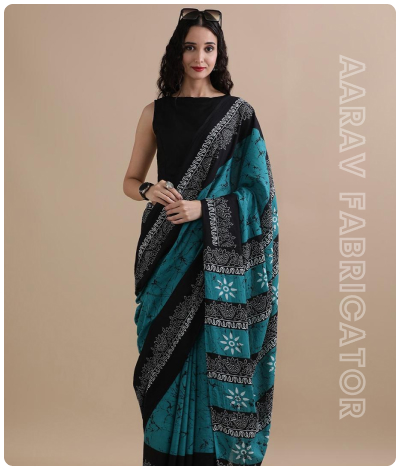 Chanderi Batik Print Saree