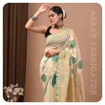Chanderi Hand Block Printed Saree