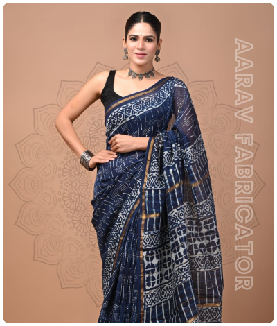 Chanderi Hand Block Print Sarees