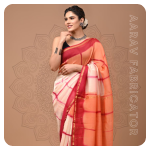 Chanderi Hand Block Printed Saree