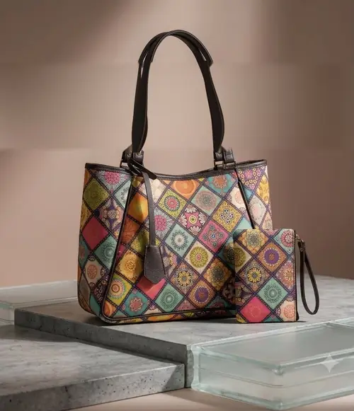 Brownie Tote Bag - Patchwork Multicolour