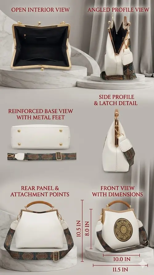 Metal Elephant Hand Bag cum Sling Bag - Details & size