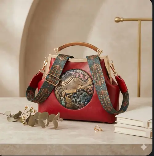 Metal Elephant Hand Bag cum Sling Bag