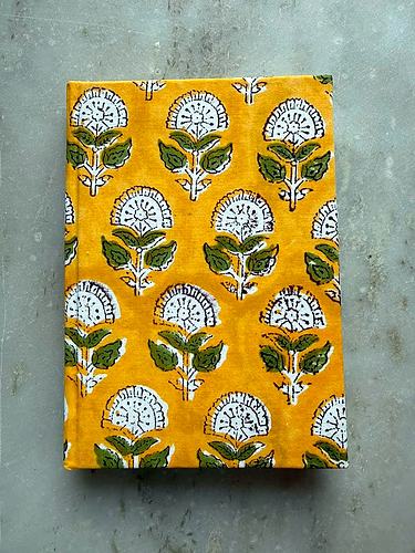 Yellow Butta Block Printed Notebook